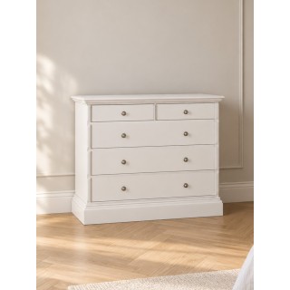 Como’ in legno laccato bianco con 5 cassetti – stile classico