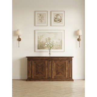 Credenza Classica Stile Bassano Intarsi Legno Impiallacciatura 