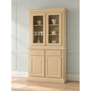 Credenza con vetrina 2 ante e 2 cassetti beige provenzale