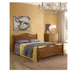 Letto matrimoniale in legno lucidato noce – Stile Bassano