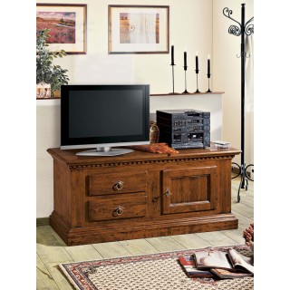 Porta TV cassapanca 1 anta e 2 cassetti stile classico