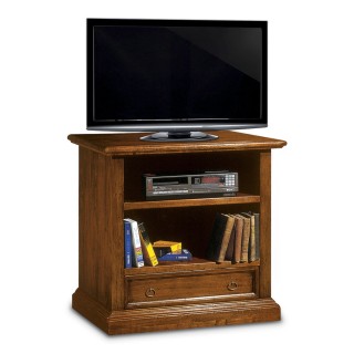 Porta TV classico con 2 cassetti, 2 ripiani e gambe a spillo