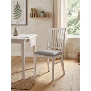 Set 2 Sedie Country Chic Legno Massello Imbottite Grigio – Comfort Rustico Elegante