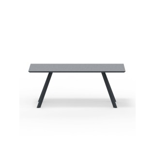 Tavolo Daisy Vermobil L185 cm in Acciaio Zincato